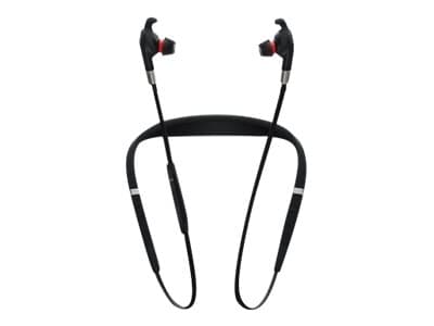 Jabra Evolve 75e MS - Earphones with mic - in-ear - behind-the-neck mount - Bluetooth - wireless - active noise canceling - noise isolating